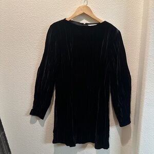 & Other Stories Black Bishop Sleeve Sweater Dress